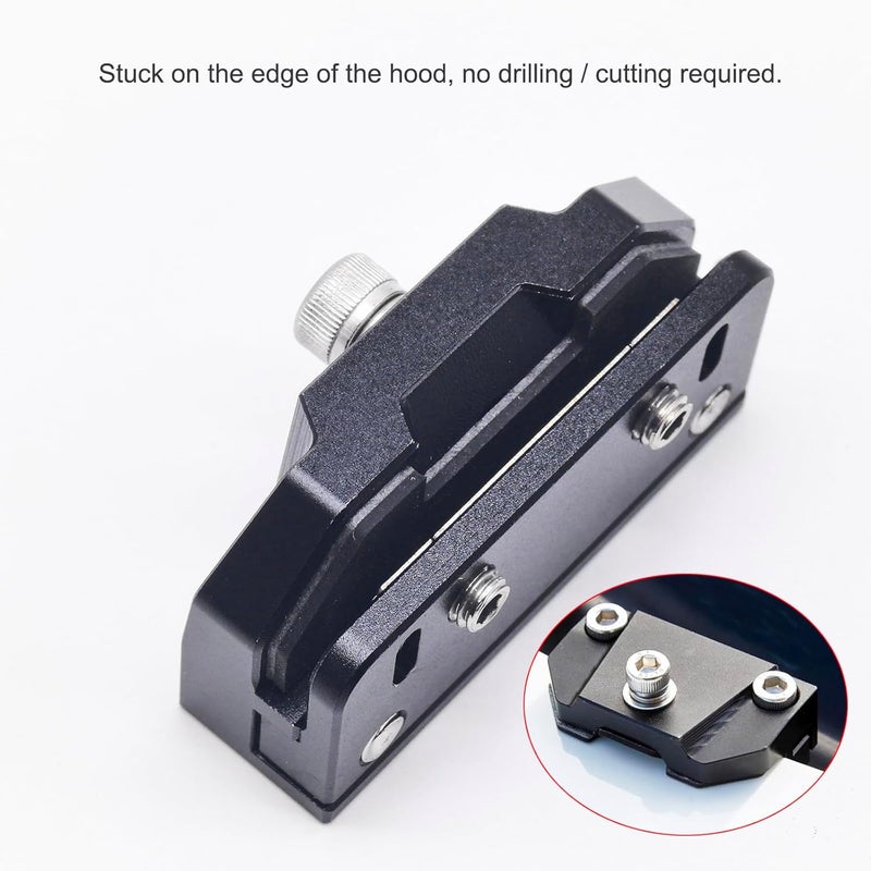 DarSeity Adjustable Low Profile Mount Hood Ditch Universal Light Brackets for SUV Truck Car, for Auxiliary Off-Road Lighting, Aluminum Alloy (Universal Brackets) - Image 2